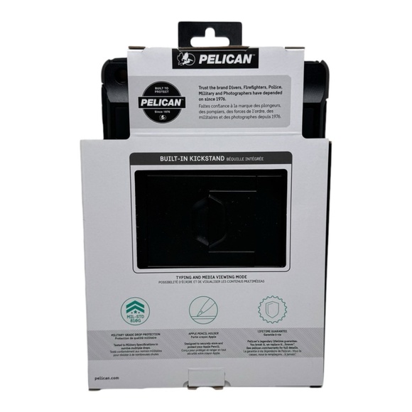 Pelican Black Voyager Case with Kickstand for 10.2-inch iPad 8th & 7th Gen - NEW - Picture 3 of 4